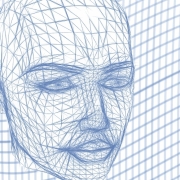 A face made out of different connected lines.