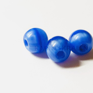 Glaskralen blauw-extra's 6mm rond