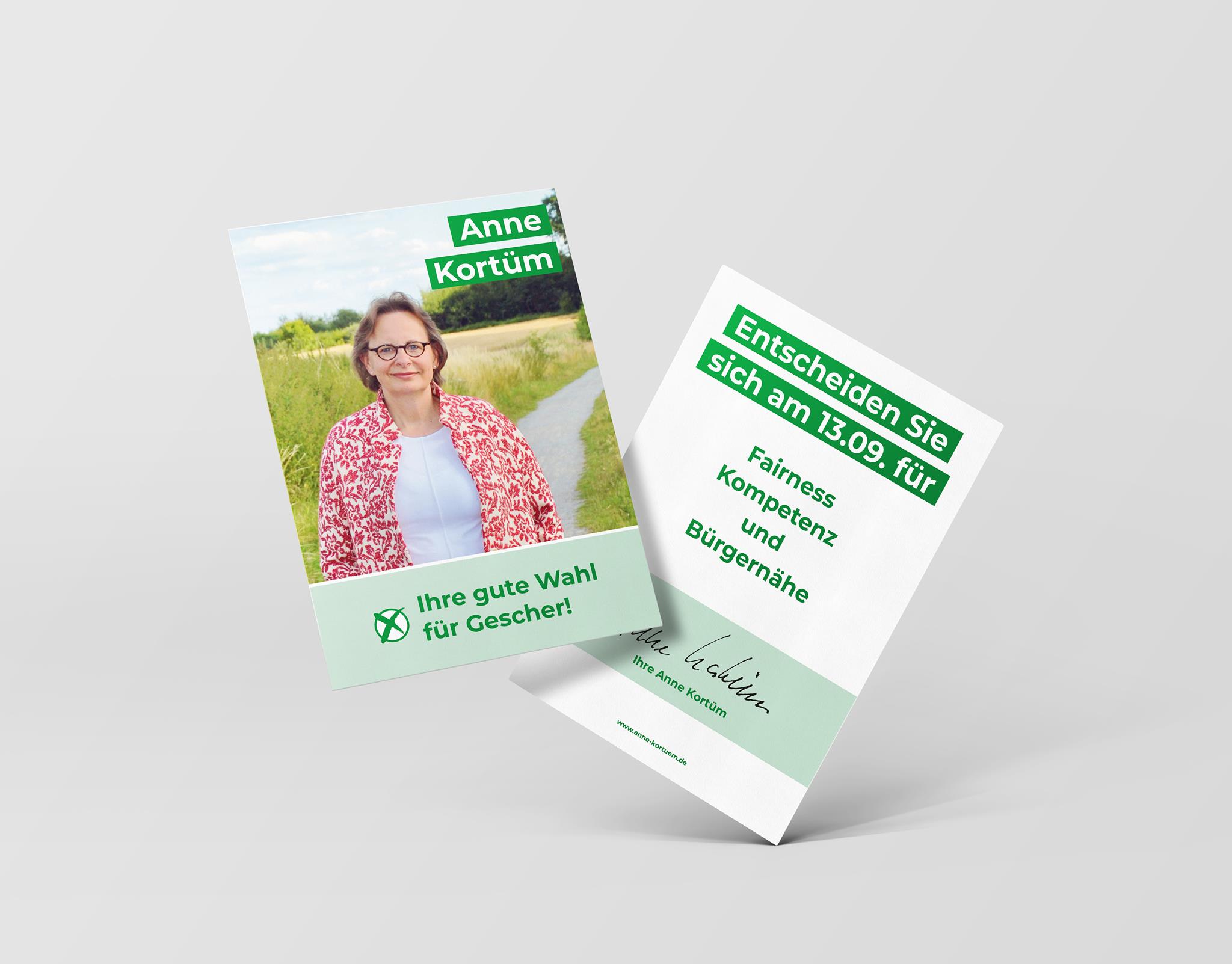 Wahlwerbung Anne Kostüm Bürgermeisterin von Gescher