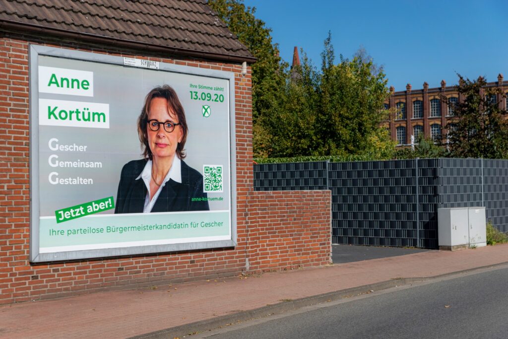 Wahlplakat Anne Kortüm Gescher