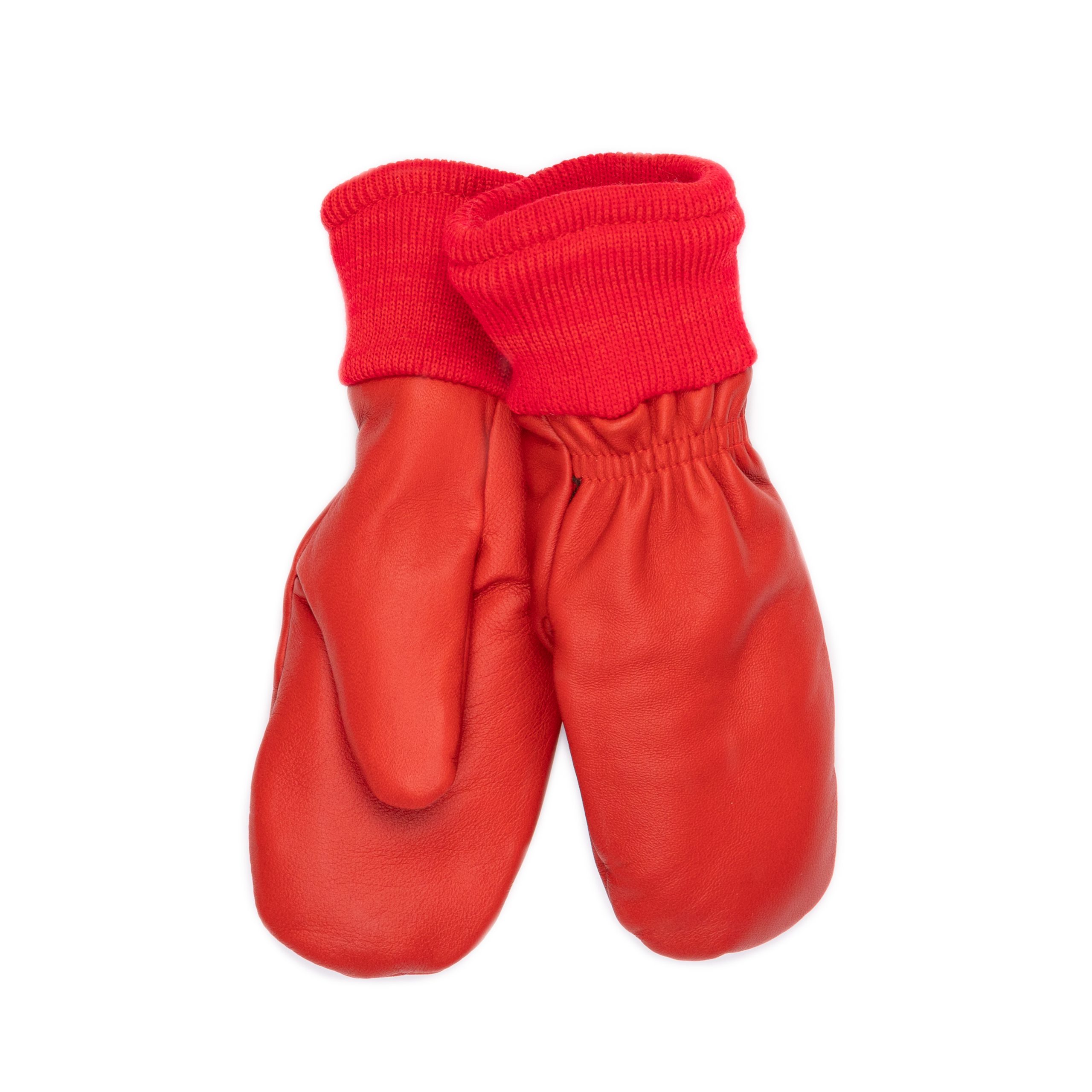 Lämpimät hanskat lapselle -Resorinahkarukkaset lapsille villavuorilla  punainen - Käsinetori - Kotimainen käsinevalmistaja
