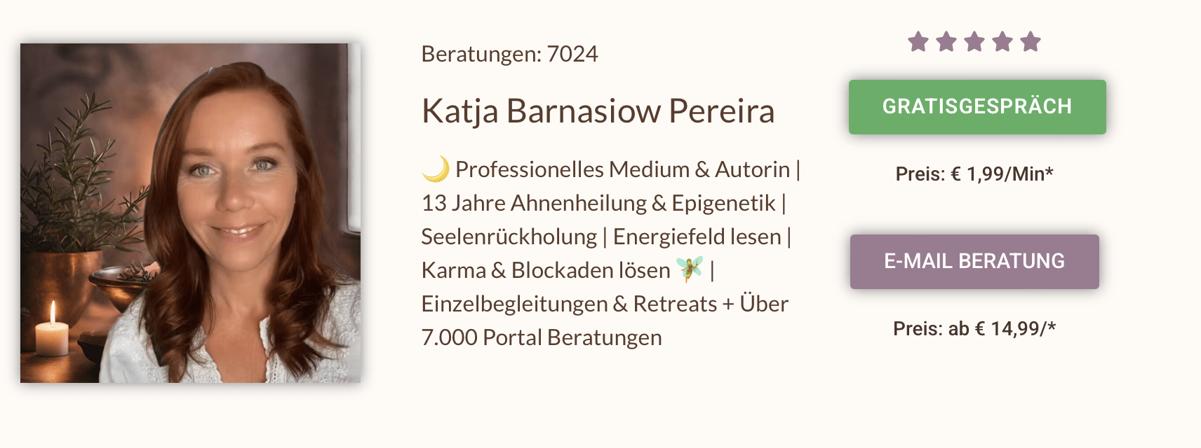 Atlantis Portal von Katja Barnasiow Pereira für Ahnenheilung, Epigenetik und mediale Sofortberatung per Telefon