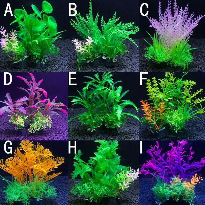Künstliche Aquariumpflanzen – Unterwassergras, 30 Cm Hoch, Mit Keramikbasis, Für Fischteich & Aquarium