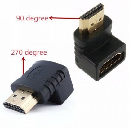 HDMI Winkel Adapter Rechts Links 90 270 Grad Stecker Buchse Full HD – Bild 6