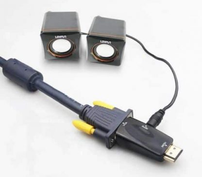 HDMI Stecker auf VGA Buchse Konverter Adapter Audio Ausgang Kompaktadapter – Bild 5