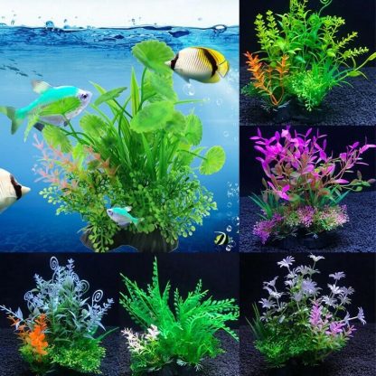 Aquariumpflanzen – Kunststoff Wasserpflanzen Deko für Aquarium & Terrarium – Bild 6