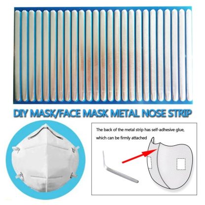 Metallbügel Flache Selbstklebende Nasenbügel Aluminium für Masken Behelfsmaske – Bild 2