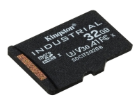 Kingston Industrial - Flash-minneskort (adapter, microSDHC till SD inkluderad) - 32 GB - A1 / Video Class V30 / UHS-I U3 / Class10 - microSDHC UHS-I