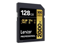 Lexar Professional - Flash-minneskort - 128 GB - Video Class V90 / UHS-II U3 / Class10 - 2000x - SDXC UHS-II