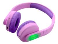 Philips Kids TAK4206PK - Huvudtelefoner - på örat - Bluetooth - trådlös, kabling - 3,5 mm jackstik - rosa