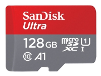 SanDisk Ultra - Flash-minneskort - 128 GB - A1 / UHS Class 1 / Class10 - mikroSDXC UHS-I