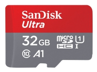 SanDisk Ultra - Flash-minneskort - 32 GB - A1 / Class10 - mikroSDXC UHS-I
