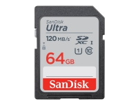 SanDisk Ultra - Flash-minneskort - 64 GB - UHS-I U1 / Class10 - SDXC UHS-I