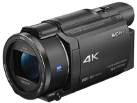 Sony Handycam FDR-AX53 - Videokamera - 4 K / 30 fps - 16.6 MP - 20x optisk zoom - Carl Zeiss - flashkort - Wi-Fi, NFC - svart