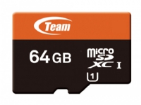 Team - Flash-minneskort (microSDXC till SD-adapter inkluderad) - 64 GB - UHS Class 1 - mikroSDXC UHS-I