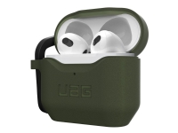 UAG Rugged Case for Airpods (3rd Gen, 2021) - Std. Issue Silicone_001 Olive - Fodral för trådlösa hörlurar - antimikrobiellt - silikon - olivgrönt - för Apple AirPods (3:e generationen)