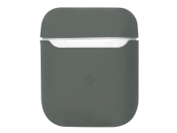 eSTUFF Silikonfodral - Fodral för trådlösa hörlurar - silikon - olivgrön - för Apple AirPods (1:a generationen, 2:a generationen)