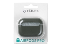 eSTUFF Silikonfodral - Fodral för trådlösa hörlurar - silikon - olivgrön - för Apple AirPods Pro