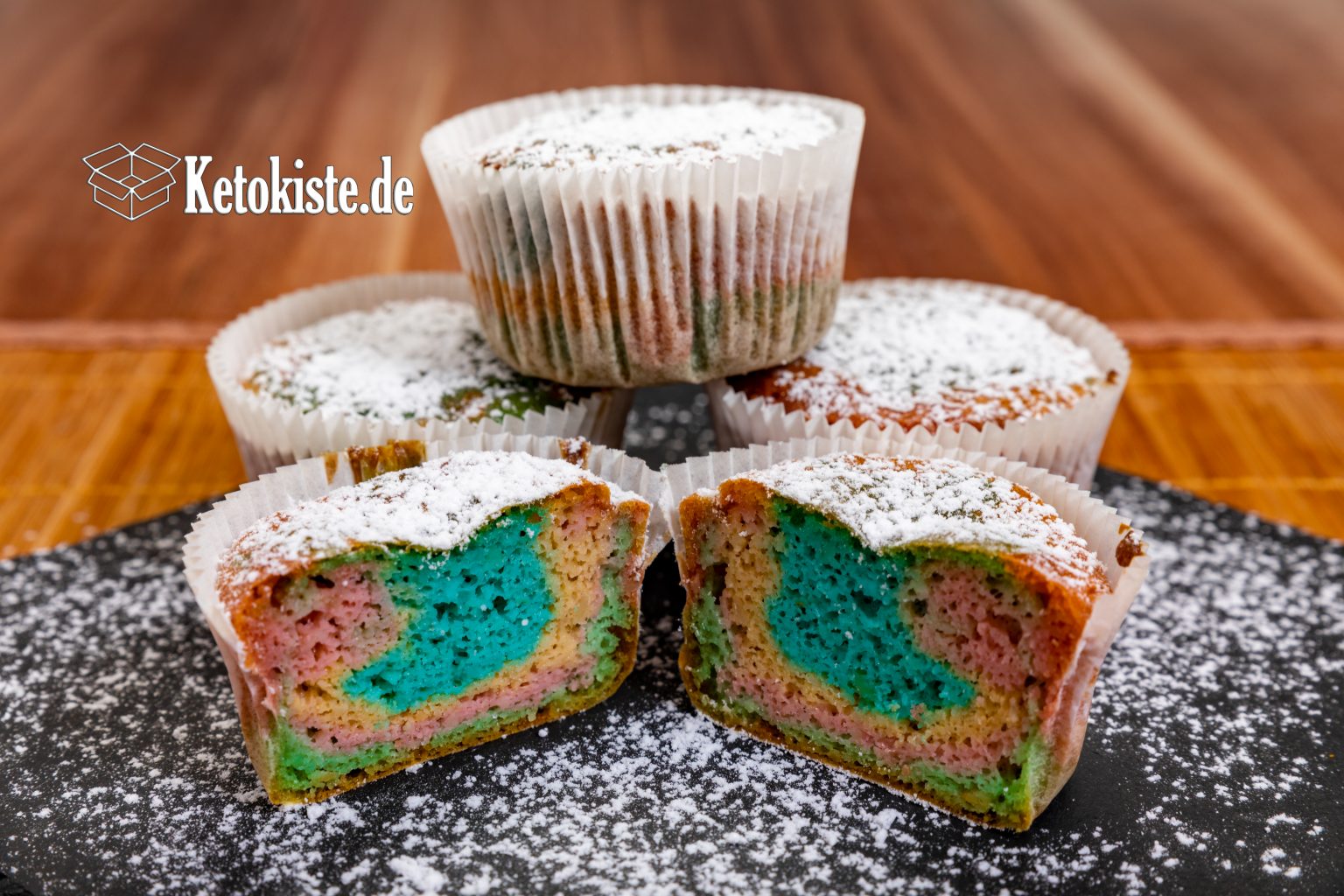 Keto Regenbogen Muffins — Ketokiste.de - Alles rund um die ketogene ...