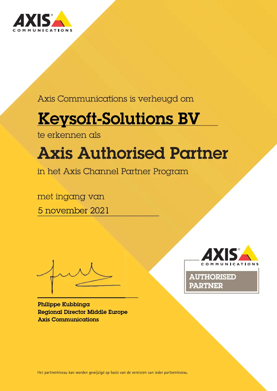 Keysoft-Solutions BV Axis Authorised Partner