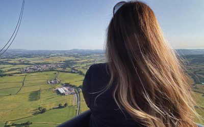 Up and away in a hot air balloon