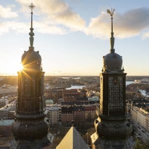 Högalidskyrkans torn - kyrkorenovering, kulturmiljövård