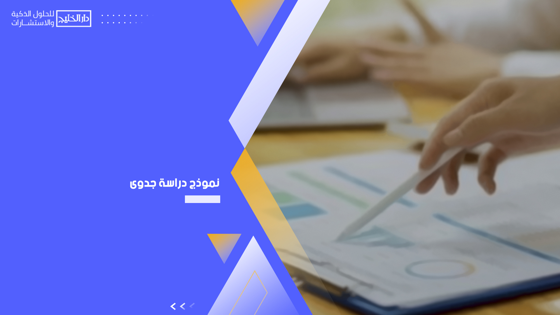 نموذج دراسة جدوى - دار الخليج للحلول الذكية والاستشارات