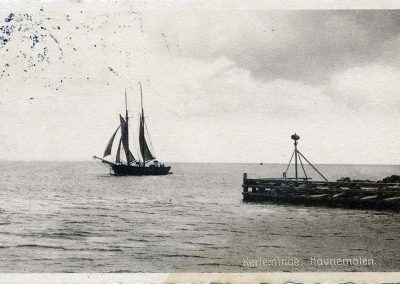 Postkort Kerteminde havnen havnemolen