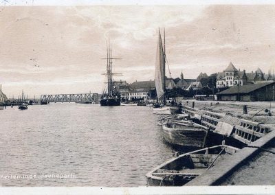 Postkort Kerteminde havnen havneparti