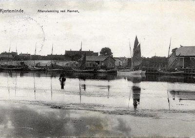 Postkort Kerteminde aftenstemning ved havnen