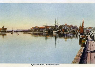 Postkort Kerteminde havnen havnebillede
