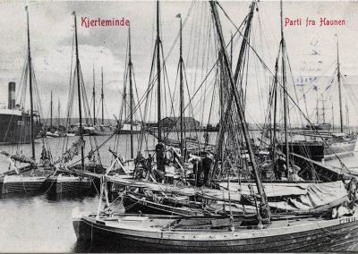 Postkort Kerteminde parti fra havnen