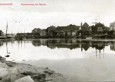 Postkort Kerteminde aftenstemning ved havnen