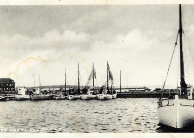 Postkort Kerteminde havnen fiskerihavnen