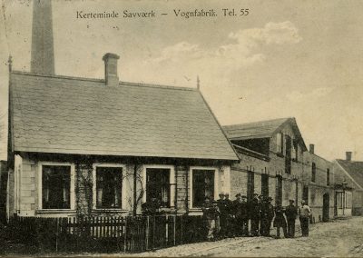 Kerteminde savværk og vognfabrik et af mange gamle postkort fra Kerteminde på Karsten Holm Jensens hjemmeside