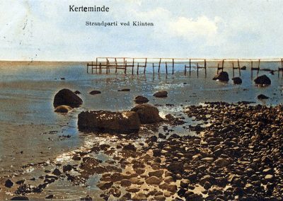 Postkort Kerteminde strandparti ved klinten