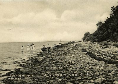 Postkort Kerteminde strandparti ved klinten