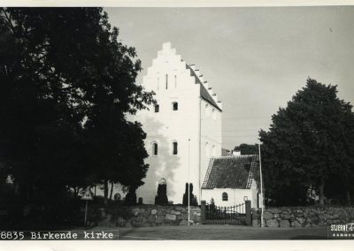 Birkende kirke - Gammelt postkort Kerteminde Kommune- Karsten Holm Jensen samling