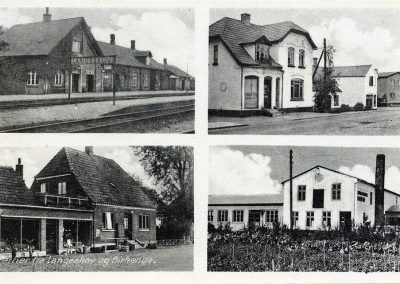 Partier fra Langeskov og Birkende - Gammelt postkort Kerteminde Kommune- Karsten Holm Jensen samling