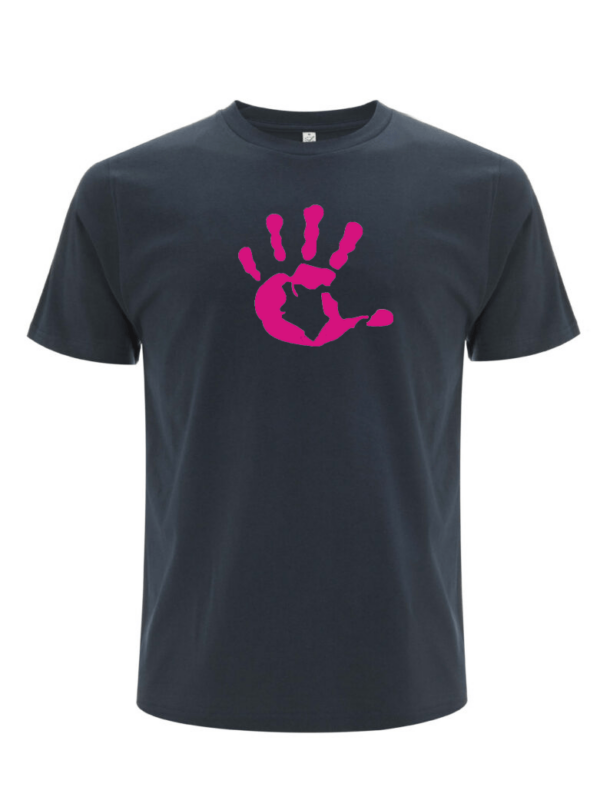 Produktbild Shirt Men unisex DENIM BLUE mit pinker Hand
