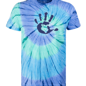 Produktbild Shirt Men unisex TIE DYE BLUE GREEN mit dunkelblauer Hand