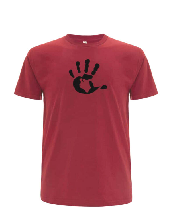 Produktbild Shirt Men unisex ROT mit schwarzer Hand