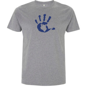 Produktbild Shirt Men unisex GREY mit dunkelblauer Hand