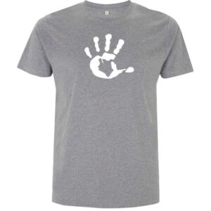 Produktbild Shirt Men unisex MELANGE GREY mit weisser Hand