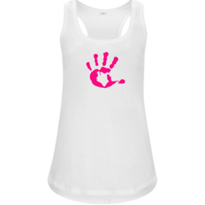 Produktbild TankTop weiß mit pinker Hand