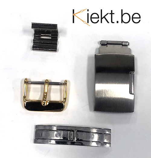 Slot vervangen metalen en lederen armband horlogeband 