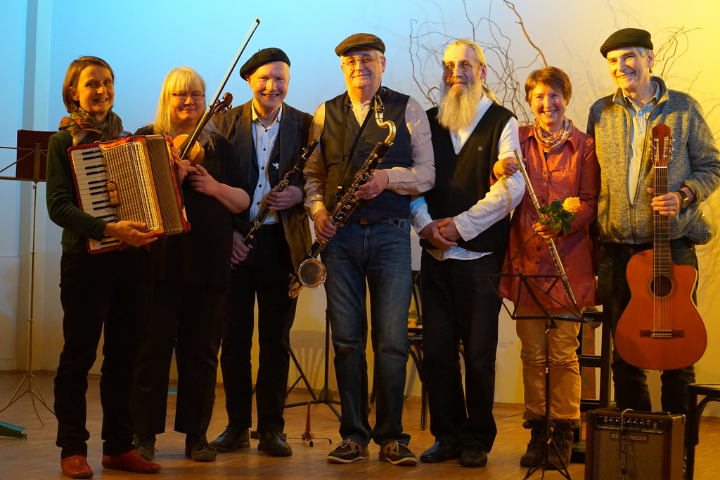 KiezKlezmer beim Benefizkonzert am 12.3.2022 in der Kulturkirche Nikodemus