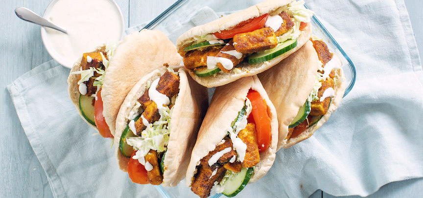 Pita met vegetarische shoarma