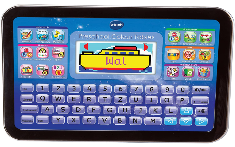 VTech Preschool Colour, Kinder Tablet, mit Tastatur, zum spielerischen Lernen