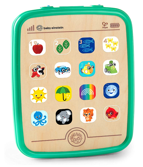 Kindertablet Magic Touch Curiosity Tablet, bunte Tasten, Figuren, aus Holz, robust